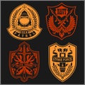 Set Of Military - Army Patches and Badges 4 Royalty Free Stock Photo