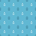 Set Military rank and on seamless pattern. Vector Royalty Free Stock Photo