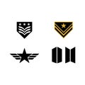 Set Military Wave Logo Template vector symbol