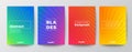 Set of minimal abstract diagonal line on vivid gradient colors background for Brochure, Flyer, Poster, leaflet, Book Cover