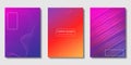 Set of Minimal covers design, Modern template with gradient background, Future geometric Pattern of covers template set, Vector Royalty Free Stock Photo