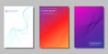 Set of Minimal covers design, Modern template with gradient background, Future geometric Pattern of covers template set, Vector Royalty Free Stock Photo