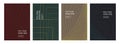 Set of 4 minimal geometric graphic covers design. Simple poster