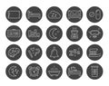 Set of Minimal Sleep Time Vector Line Icons. Perfect Pixel. Royalty Free Stock Photo