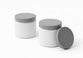 Set of minimalist storage jars isolated on white background Royalty Free Stock Photo