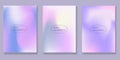 Set of minimalistic soft gradient background templates. elegant soft blur texture in pastel colors. Vector design for covers,