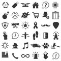 Set of miscellaneous icons in simple design. Vector illustration