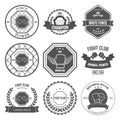 Set of Mixed Martial Arts labels, badges Royalty Free Stock Photo