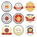 Set of Mixed Martial Arts labels, badges Royalty Free Stock Photo