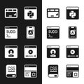 Set Mobile Apps, Code terminal, Keyboard, Python programming language, Create account screen, Online play video Royalty Free Stock Photo