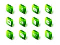 Set Mobile Apps, Website statistic, Front end development, UI or UX design, Computer mouse, Site map and icon. Vector Royalty Free Stock Photo