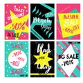 Set of mobile banners for online shopping. Vector illustrations website and social media , posters, email newsletter designs Royalty Free Stock Photo