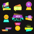 Set of mobile banners for online shopping. Vector illustrations website and social media , posters, email newsletter designs Royalty Free Stock Photo