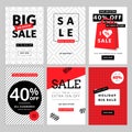 Set of mobile banners for online shopping Royalty Free Stock Photo