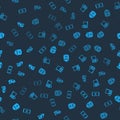 Set Mobile and eye scan, Laptop with password, Shield VPN wireless and Invisible hide on seamless pattern. Vector