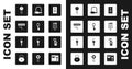 Set Mobile with fingerprint scan, Old key, Password protection, Undefined, Bicycle lock, Car remote and Locked icon