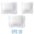 Set of Mock Up of a Realistic Pillows. Royalty Free Stock Photo