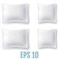 Set of Mock Up of a Realistic Pillows. Royalty Free Stock Photo