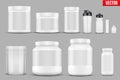 Set Mockup Sport Vitamin Containers Royalty Free Stock Photo