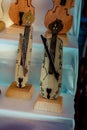 Set of models of wooden musical instruments
