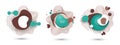Set moden vector abstraction. Smooth graphic element