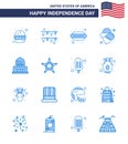 Set of 16 Modern Blues pack on USA Independence Day usa; city; dog; building; cowboy