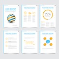 Set of modern brochure flyer design templates