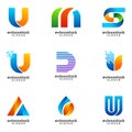 Set Of Modern Business Logo Design Template