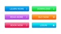 Set of modern buttons for web site Royalty Free Stock Photo