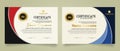 Set modern certificate template with realistic texture diamond shaped on the ornament and modern pattern background Royalty Free Stock Photo