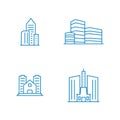 Set Of Modern City Logo Design Template. Skyline Design Vector Illustration Royalty Free Stock Photo