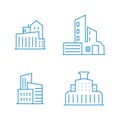 Set Of Modern City Logo Design Template. Skyline Design Vector Illustration Royalty Free Stock Photo