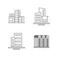 Set Of Modern City Logo Design Template. Skyline Design Vector Illustration Royalty Free Stock Photo