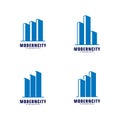 Set Of Modern City Logo Design Template. Skyline Design Vector Illustration Royalty Free Stock Photo