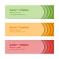 Set of modern colorful horizontal vector banners.