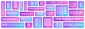 Set of modern colorful product barcodes. Identification tracking code. Serial number, product ID with digital