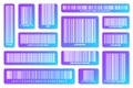 Set of modern colorful product barcodes. Identification tracking code. Serial number, product ID with digital
