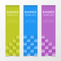 Set of modern colorful vertical Vector Banners, page headers. Can be used as a business template or in a web design.