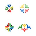 Set Modern community logo desain