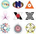 Set of modern company logos