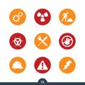 Set of modern construction icons