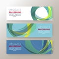 Set of modern design banners template with abstract Colorful circle shape pattern background. Royalty Free Stock Photo