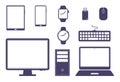 Set of Modern Digital devices icons. Electronic Devices Set. EPS-10 Royalty Free Stock Photo