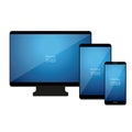 Set of Modern Digital devices. Vector Royalty Free Stock Photo