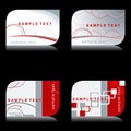 Set of modern elegant business cards