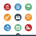 Set of modern finance icons