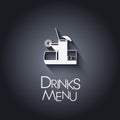 Set of modern flat design drink or bar icons for Royalty Free Stock Photo