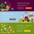 Set of modern flat design farm and agriculture