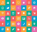 Set of modern flat design social media icons Royalty Free Stock Photo