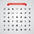 Set of modern flat design social media icons Royalty Free Stock Photo